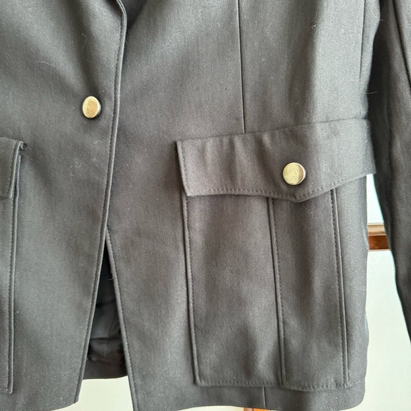 EXPRESS STRUCTURED BLAZER JACKET POCKETS STRETCHY NEW BELTED BLACK OFFICE NIGHT - Picture 5 of 9